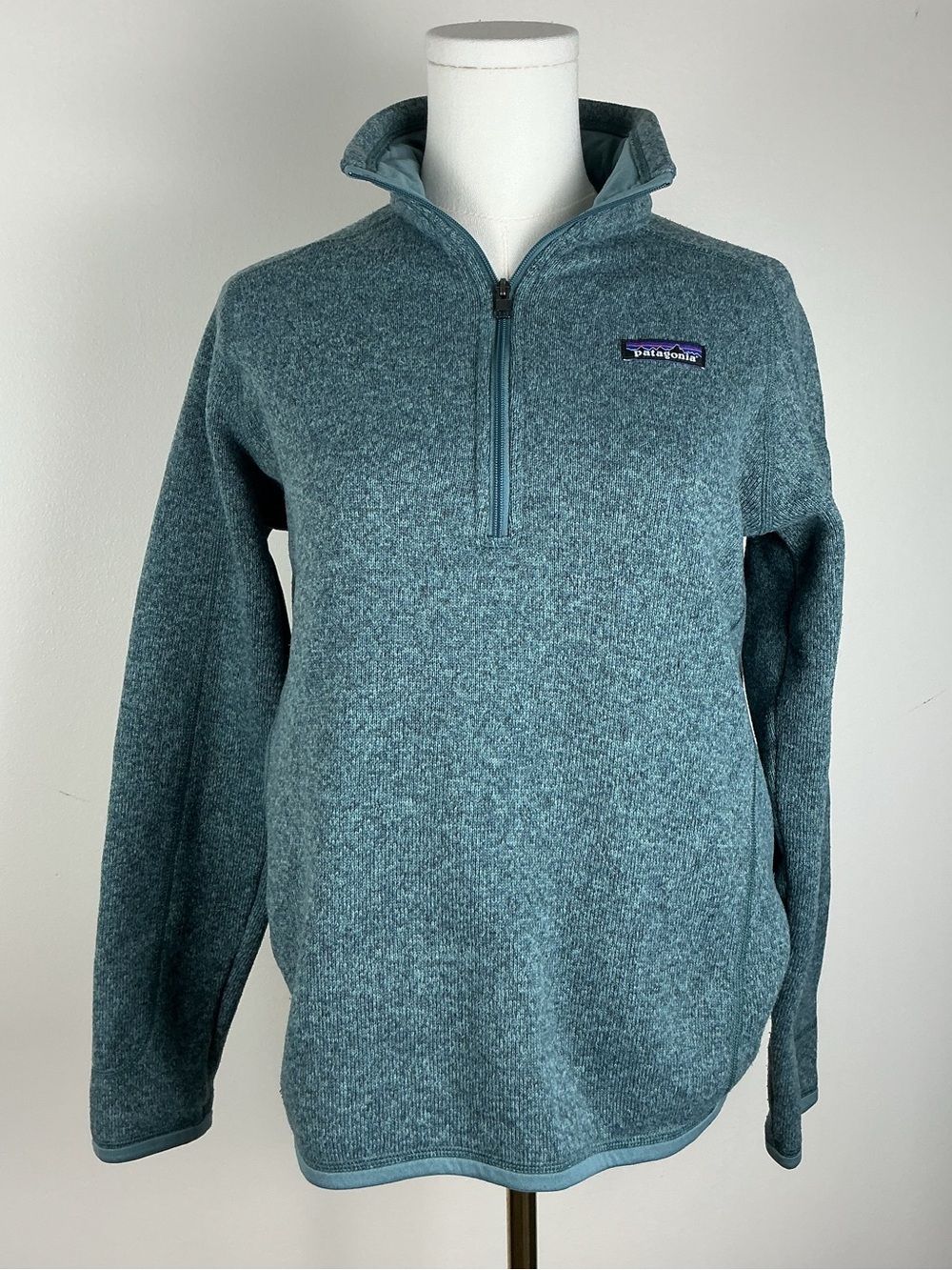 Patagonia Teal Quarter-Zip Fleece Pullover